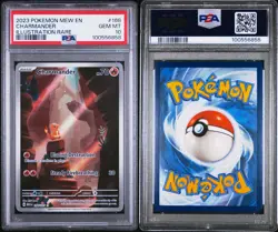 Pokemon 2023 151 Charmander Illustration Rare Card 168/165 English, PSA 10 - Image 1