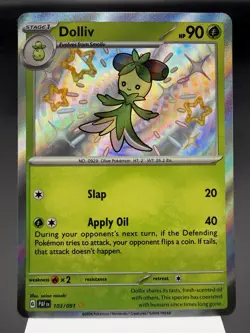 Dolliv 103/091 - Shiny Holo Rare - Paldean Fates Pokemon Card MINT - Image 1