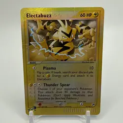 2003 Pokemon Card - Electabuzz Sandstorm 35/100 Reverse Holo - Crease - Image 1