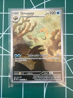 Pokemon Omanyte 180/165 Illustration Rare Holo Scarlet & Violet 151 Card - Image 1