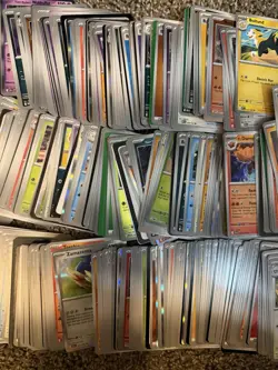 Pokemon Card Lot 500 Official TCG Cards - Holo, Reverse Holo & Commons - Image 1