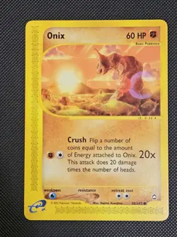 Onix - 98/147 - Common - Aquapolis - Pokemon Card - NM - Image 1
