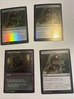 MTG Magic the Gathering Card LP - Withering Torment Playset 4 X4 3 - FOIL - Image 1