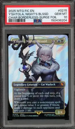 Magic MTG Y'shtola Night's Blessed FIC CHAR Borderless Surge Foil #0215 PSA 10 - Image 1