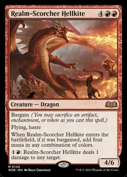 Realm-Scorcher Hellkite WoE NM MTG - Image 1