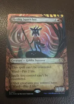 Magic The Gathering Lorwyn Eclipsed Hexing Squelcher Showcase Foil NM - Image 1