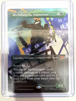 2026 Magic TMNT #219 Michelangelo, Improviser (Borderless) - Image 1