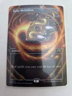mtg, Ruby Medallion (Borderless) Modern Horizons 3 Foil NM - Image 1