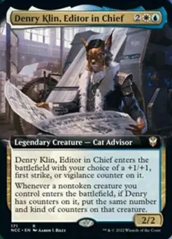 Denry Klin, Editor in Chief (Extended Art) [Streets of New Capenna Commander] - Image 1