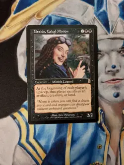 Braids, Cabal Minion MTG Odyssey Rare Black Creature Heavily Played x1 BC4 - Image 2