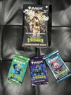 Magic Secrets of Strixhaven Commander Deck, Silverquill Influence New + 3 Packs - Image 1