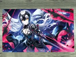 YGOmat TCG CCG Mat Fate/Grand Order Playmat Jeanne d'Arc (Alter) Card Game Mat - Image 1