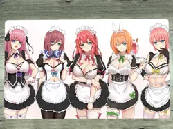 YGOmat Playmat The Quintessential Quintuplets Maid CCG TCG Card Game Play Mat - Image 1