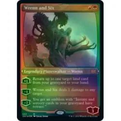 WRENN AND SIX (FOIL-ETCHED) Double Masters 2022 Planeswalker Magic MTG MINT CARD - Image 1