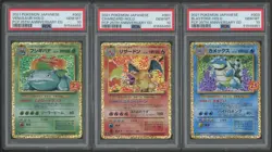 PSA10 Sequential Set Charizard Blastoise Venusaur Pokemon Card 25th Anniversary - Image 1