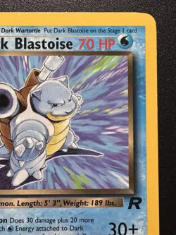 1st Edition Dark Blastoise 20/82 Team Rocket WoTC Pokemon Card Rare LP - Image 4