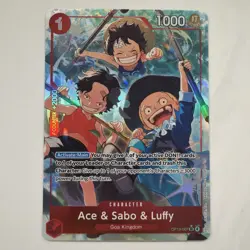Ace & Sabo & Luffy (Alternate Art) OP13-007 Carrying On His Will Foil - Image 1
