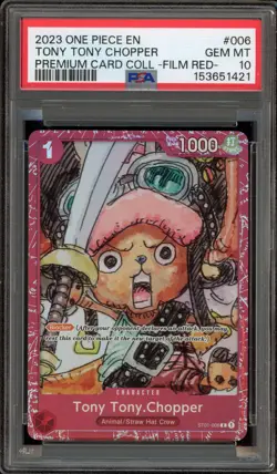 One Piece CCG Tony Tony.Chopper Premium Card Coll. Film Red ST01-006 PSA 10 - Image 1