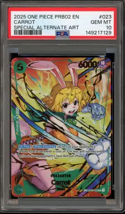 One Piece CCG Carrot PRB02 Special Alternate Art OP08-023 PSA 10 Gem Mint - Image 1