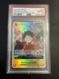 2024 One Piece Monkey D. Luffy 500 Years In The Future #109 PSA 10 GEM MT Mint - Image 1