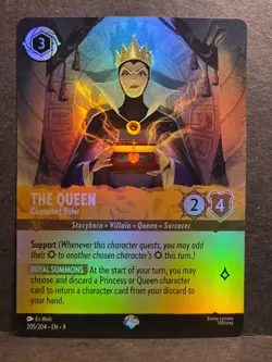 Disney Lorcana The Queen Conceited Ruler 205/204 Enchanted Rare Shimmering Skies - Image 1