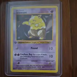 Pokemon Card Drowzee Shadowless 1st Edition Base Set Common 49/102 - Image 1