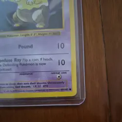Pokemon Card Drowzee Shadowless 1st Edition Base Set Common 49/102 - Image 5