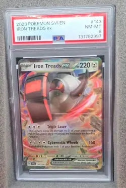 POKEMON CARD IRON TREADS EX 143 SVI EN SCARLET & VIOLET #143 GRADED PSA 8 - Image 2