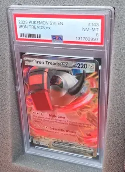 POKEMON CARD IRON TREADS EX 143 SVI EN SCARLET & VIOLET #143 GRADED PSA 8 - Image 4
