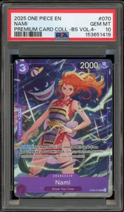 One Piece CCG Nami Premium Card Coll. BS Vol. 4 OP09-070 PSA 10 Gem Mint - Image 1