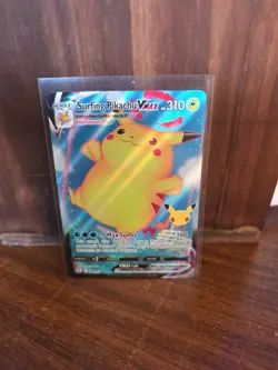 Pokemon Pikachu TCG Surfing VMAX Celebrations Holo Ultra Rare Card 009/025 - Image 1