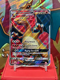 Pokemon CHARIZARD GX SM60 Black Star Promo Full Art HOLO English Card SM60 NM - Image 1