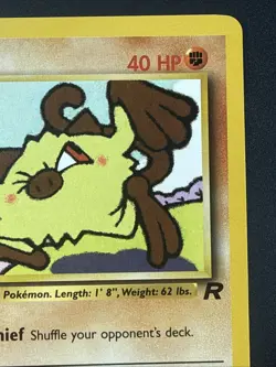 Pokemon TCG Team Rocket 1st Edition Regular Finish Mankey 61/82 NM Card - Image 3