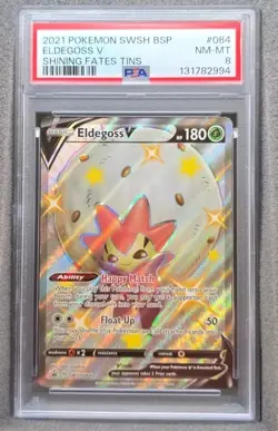 POKEMON CARD ELDEGOSS V 84 FULL ART BLACK STAR PROMO #84 GRADED PSA 8 #084 084 - Image 1