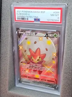 POKEMON CARD ELDEGOSS V 84 FULL ART BLACK STAR PROMO #84 GRADED PSA 8 #084 084 - Image 4