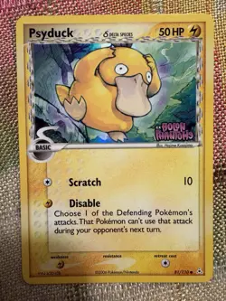 Pokemon TCG Psyduck Card 81/110 Reverse Holo Rare Holon Phantoms Series - Image 1