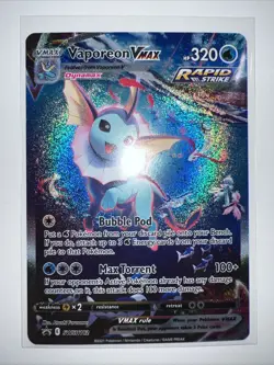 Vaporeon VMAX SWSH182 Ultra Rare Full Art Pokemon TCG Card 2021 Holo Foil - Image 1