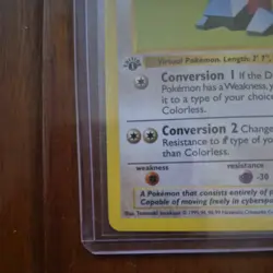 Pokemon Cards Porygon 39/102 1st Edition Base Set Shadowless WOTC Uncommon LP *1 - Image 4