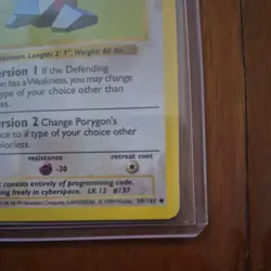 Pokemon Cards Porygon 39/102 1st Edition Base Set Shadowless WOTC Uncommon LP *1 - Image 5