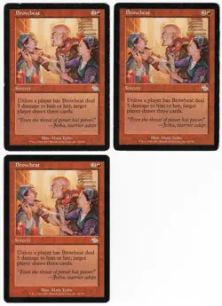 Browbeat x3 3x 2002 Judgment Red Uncommon Sorcery MTG LP AZ3 - Image 1