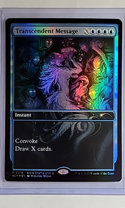 2023 MTG Magic the Gathering Store Championship Promo Foil Transcendent Message - Image 1