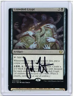 Crowded Crypt Innistrad: MHC Miscut Signed MTG - Image 1