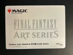 Summon: Esper Ramuh -Art Series 40/53 Gold Sig Magic the Gathering/MTG: NM/MINT - Image 2