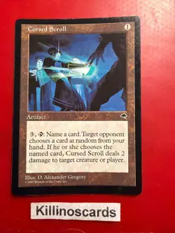 MTG Cursed Scroll Tempest EDH Legacy Reserved List light bend LP - Image 1
