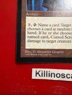 MTG Cursed Scroll Tempest EDH Legacy Reserved List light bend LP - Image 3