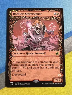 Magic the Gathering MTG Innistrad: Midnight Hunt RECKLESS STORMSEEKER Showcase - Image 1