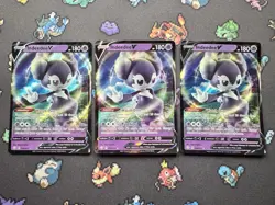 3 Card Indeedee V Lot 039/072 ULTRA RARE Pokemon Card TCG 2021 Shining Fates - Image 1