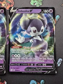 3 Card Indeedee V Lot 039/072 ULTRA RARE Pokemon Card TCG 2021 Shining Fates - Image 4