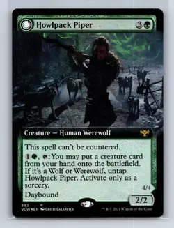 Innistrad: Crimson Vow #392 Howlpack Piper (Extended Art) - Image 1