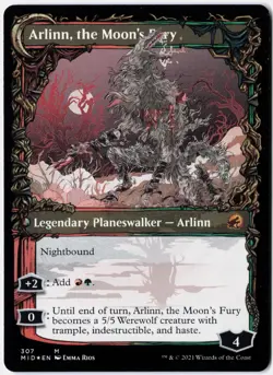 MTG *Arlinn, the Pack's Hope Showcase Foil X1* (NM) 307 Innistrad: Midnight Hunt - Image 2